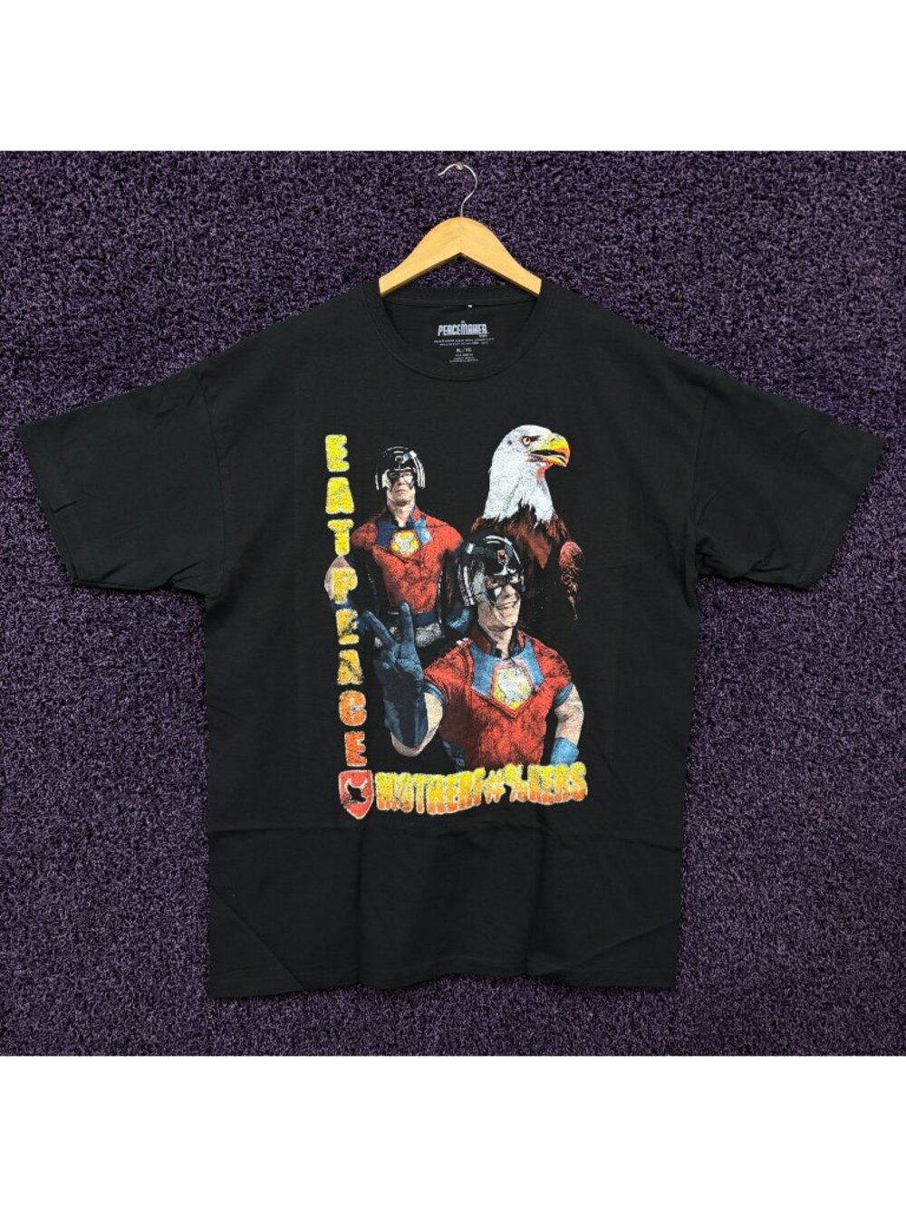 Eat Peace Mother Fudgers DC The Peacemaker Series T-Shirt XL